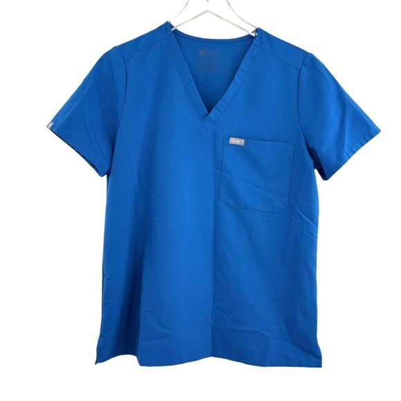Figs Catarina Scrub Top Womens Medium Technical Collection Blue Medical - Picture 1 of 11